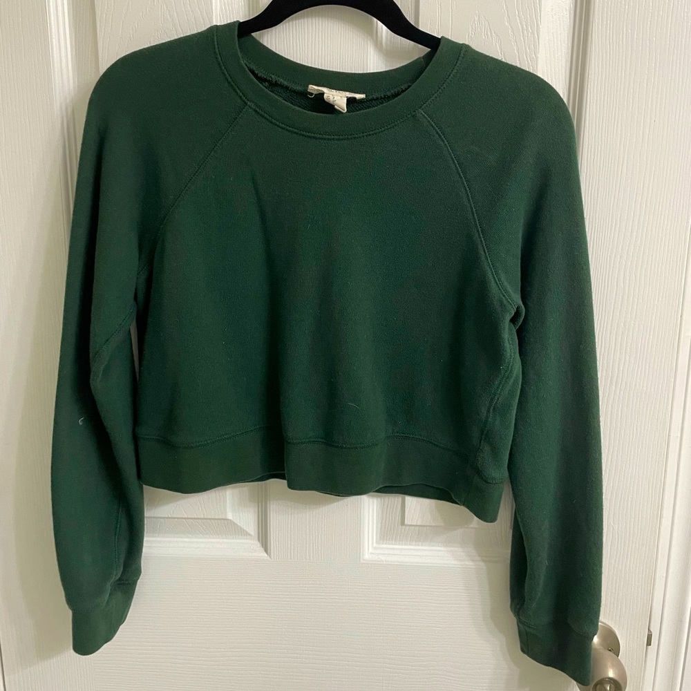 5/$25 F21 Green Long Sleeve Crewneck Top